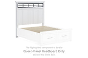 Ashbryn Queen Panel Headboard with Roll Slats
