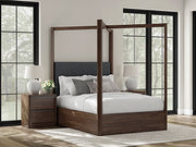 Dilenno Queen Upholstered Poster Headboard/Footboard/Slats