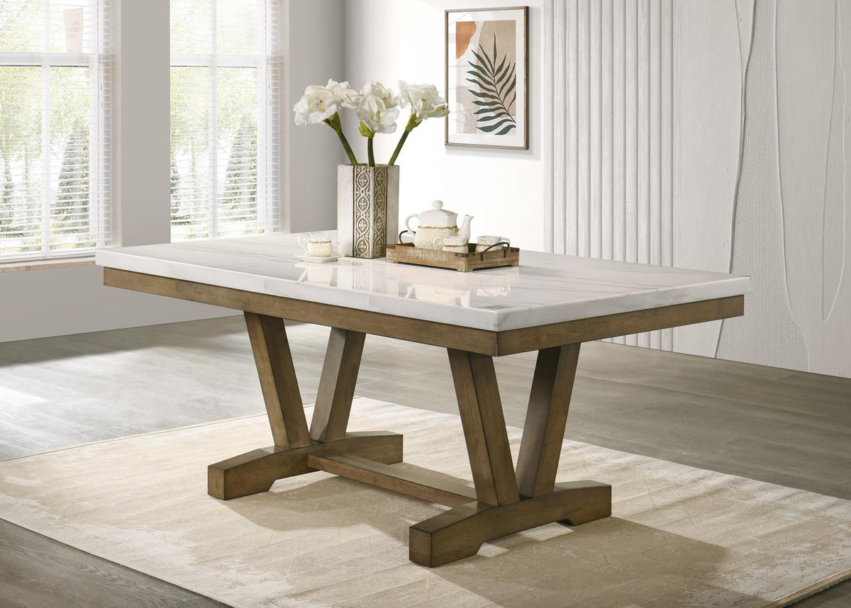 Dark Dry Brush Rectangular 5-Piece Dining Set D074