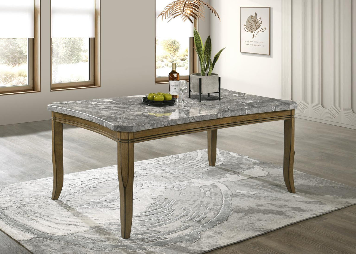 Dark Dry Brush Rectangular 5-Piece Dining Set D076