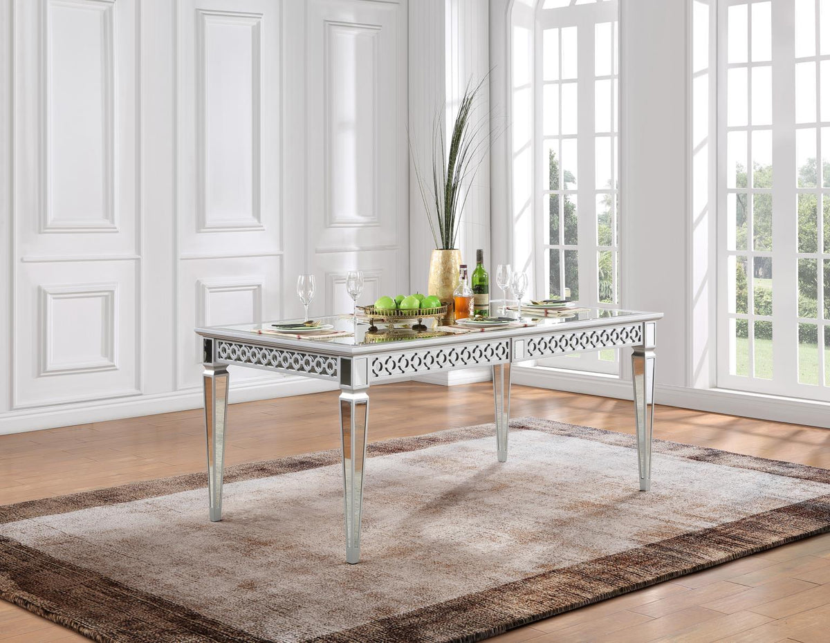 Silver/Mirror Dining Table