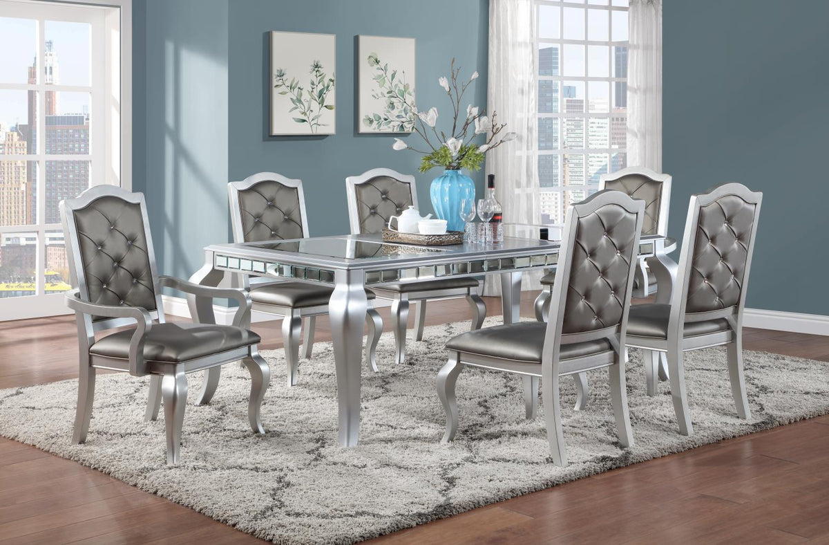 Silver Shimmer Dining Table