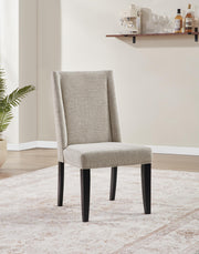 Black/Vory White Dining Uph Side Chair