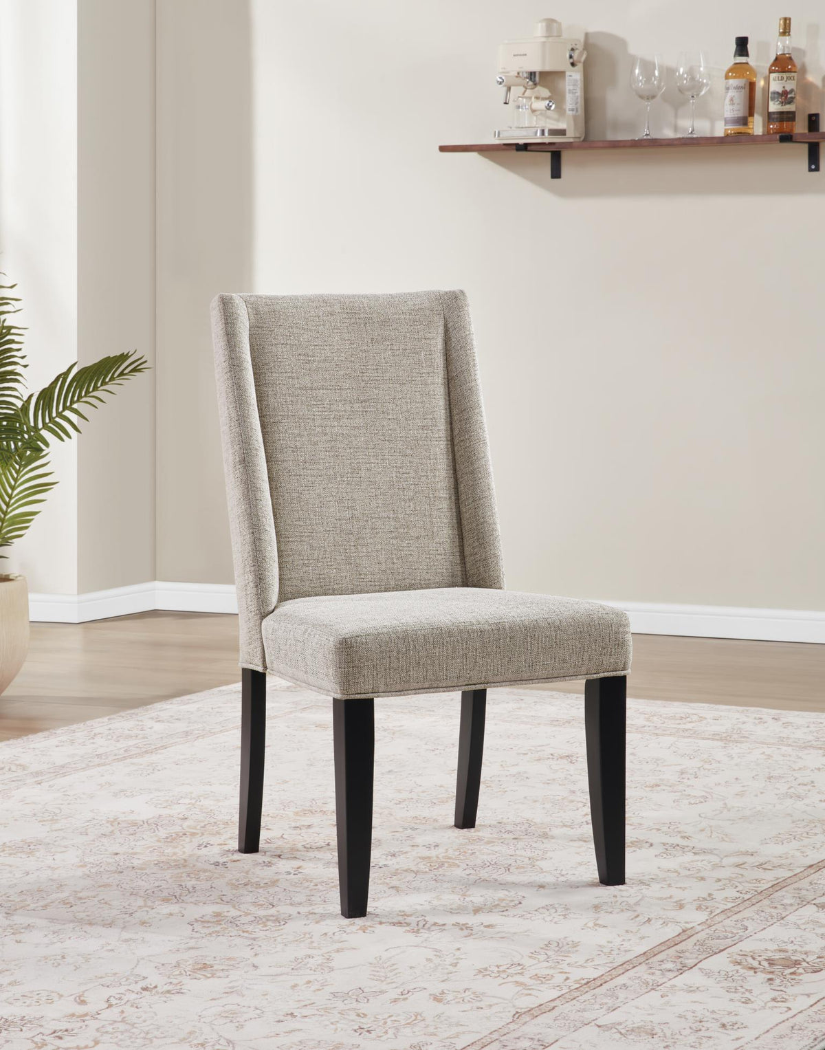 Black/Ivory Melamine Rectangular 5-Piece Dining Set