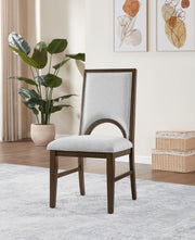 Cherry+Light Gray Dining Uph Side Chair