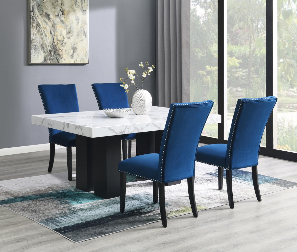 5-Piece Dining Set Blue D131