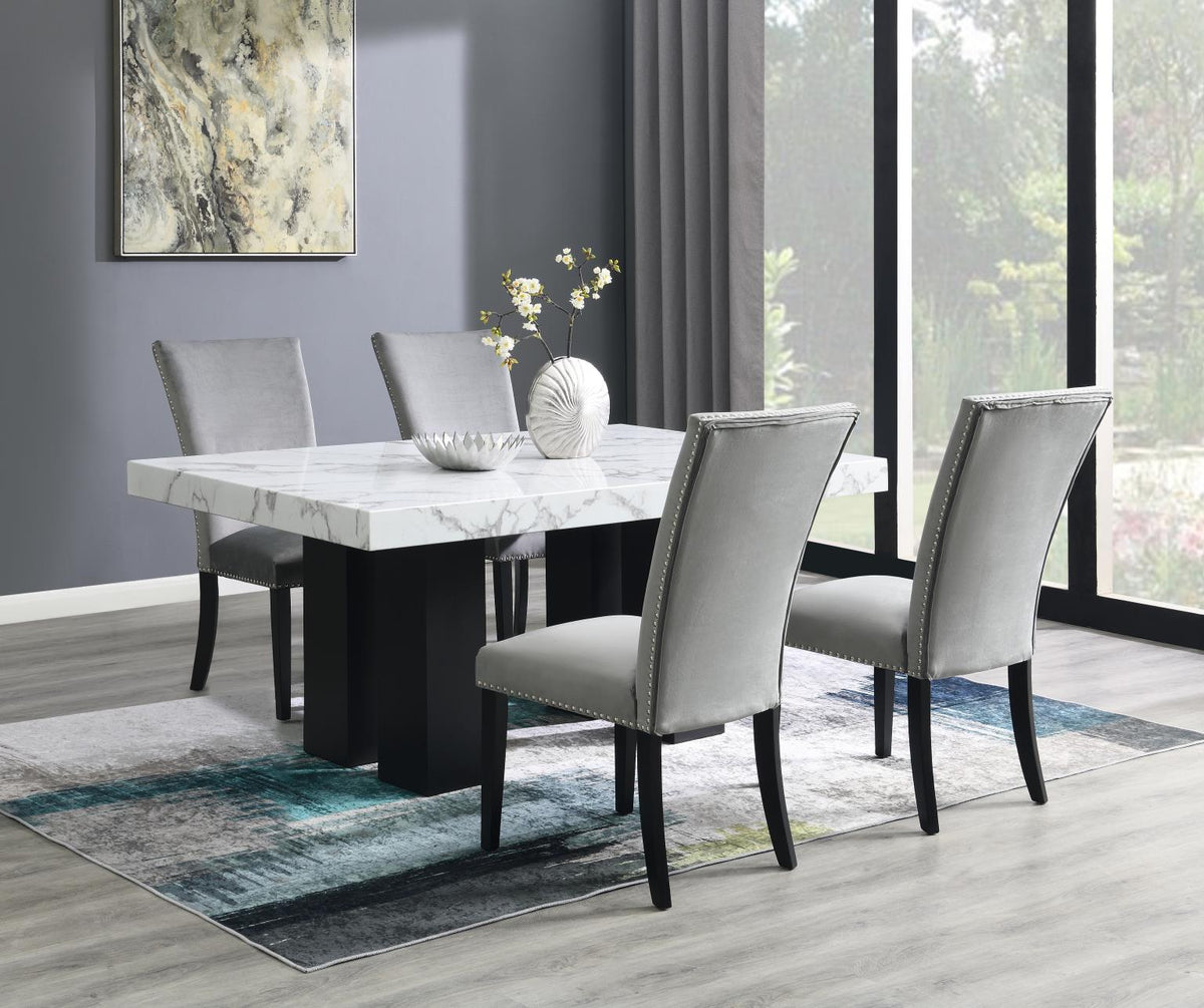 5-Piece Dining Set Gray D131