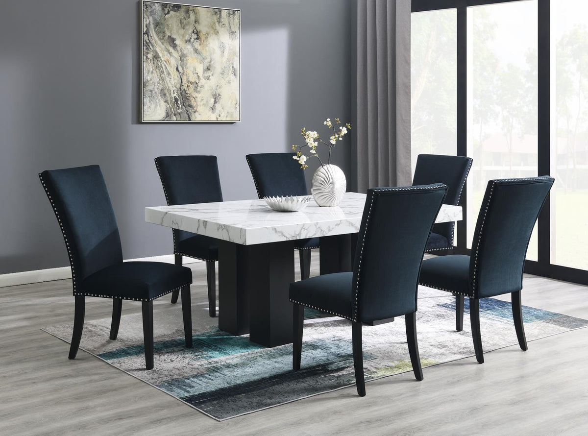 7-Piece Dining Set Black D131