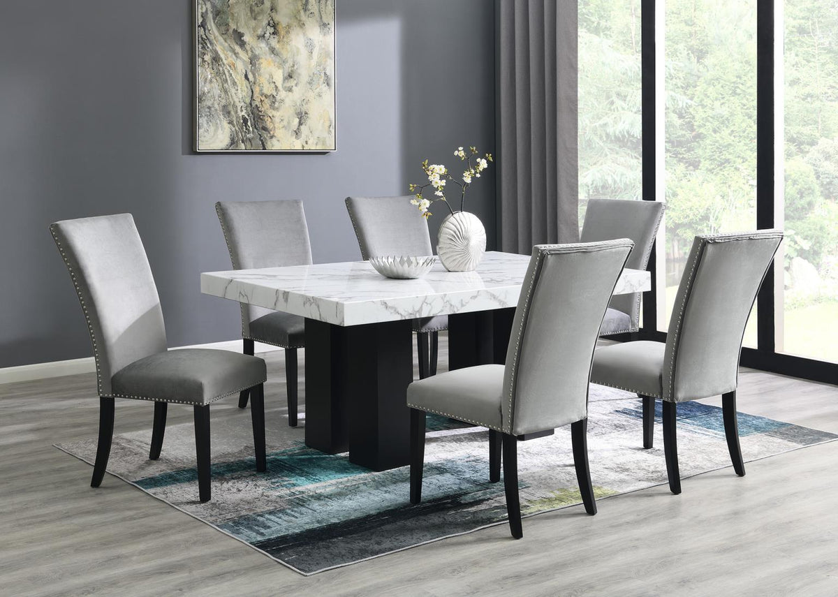 7-Piece Dining Set Gray D131