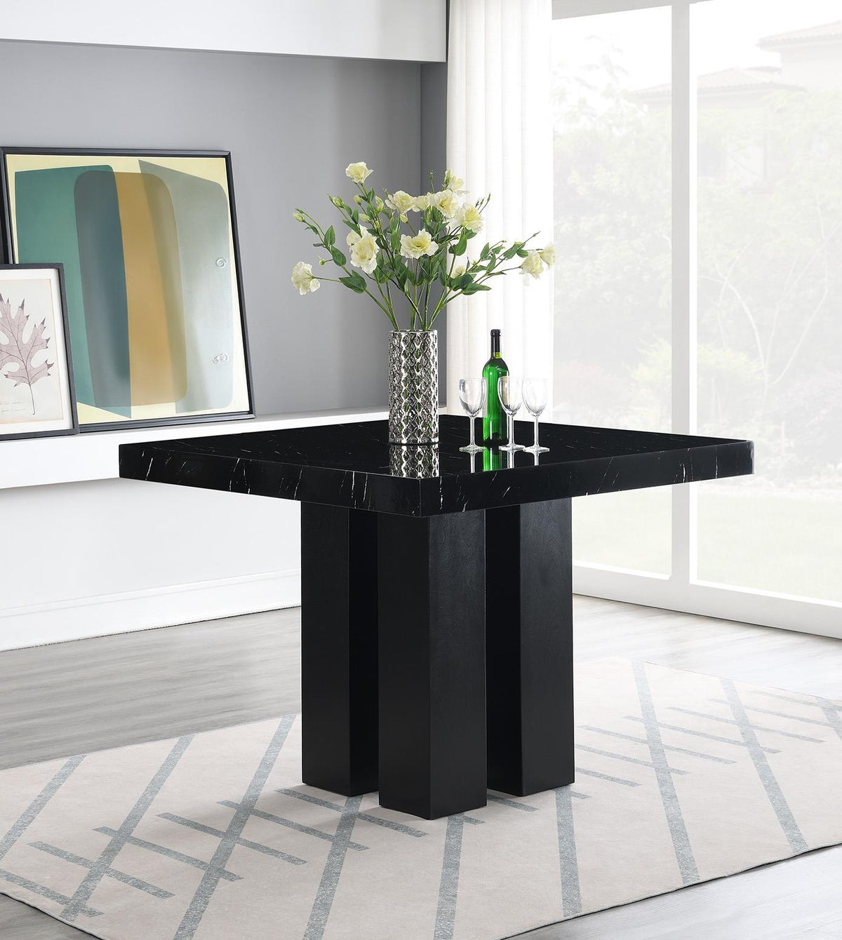 5-Piece Dining Set Black D132