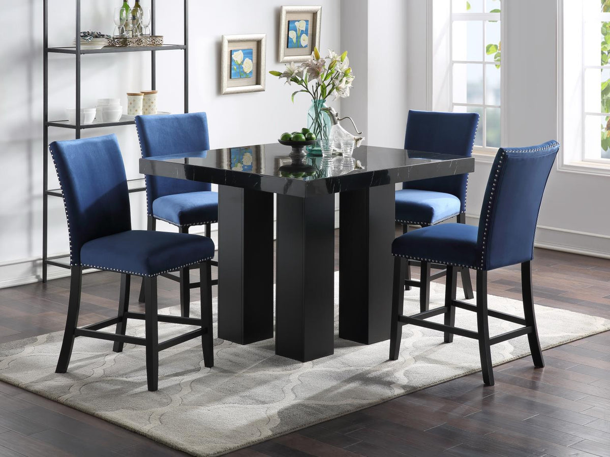 5-Piece Dining Set Blue D132