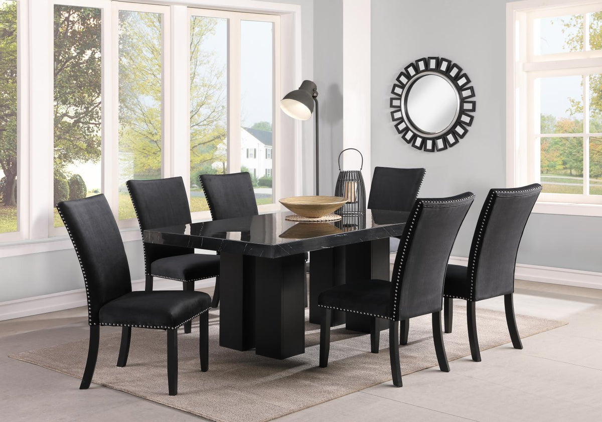 7-Piece Dining Set Black D133