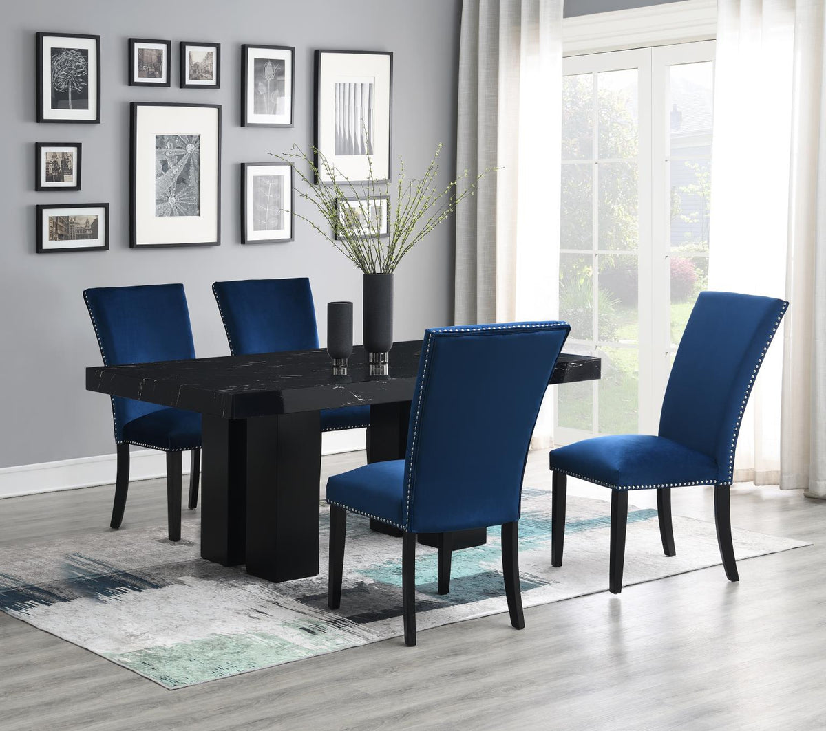 5-Piece Dining Set Blue D133