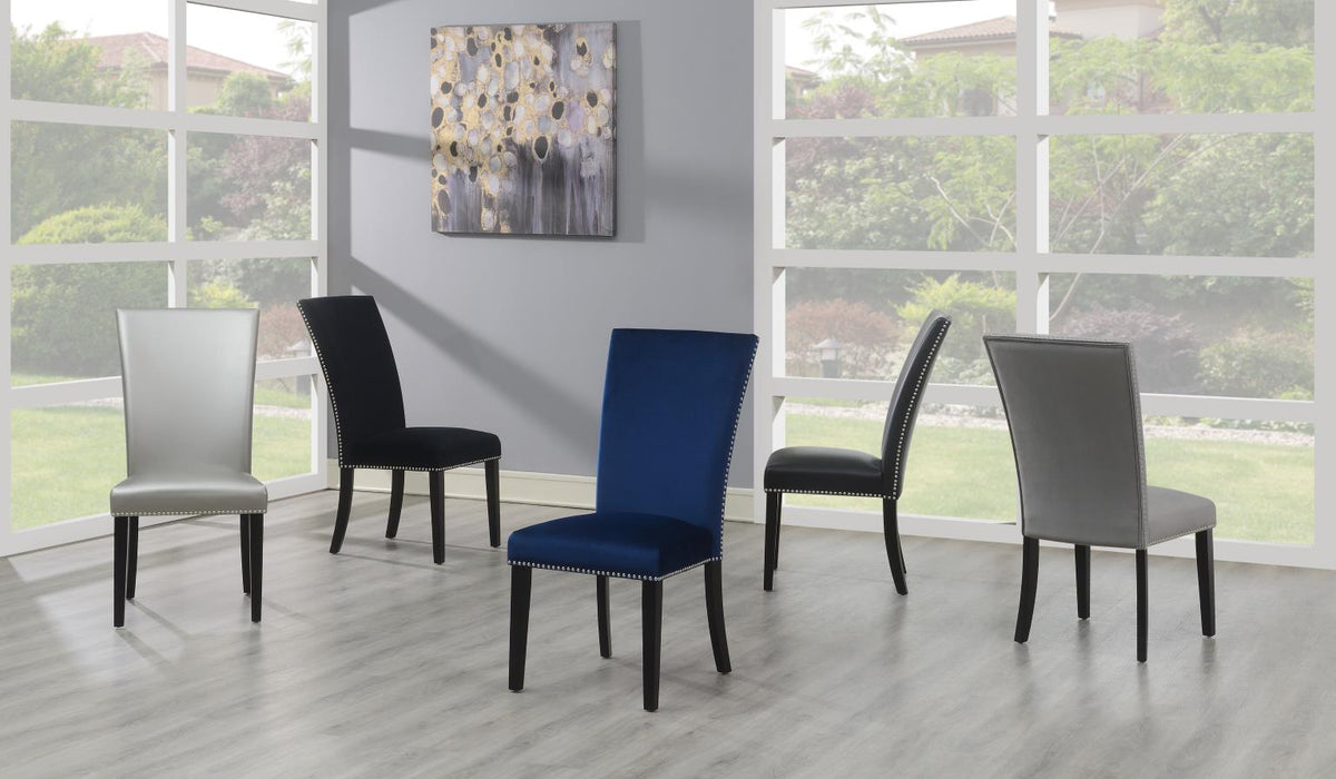 Silver PU Dining Chair