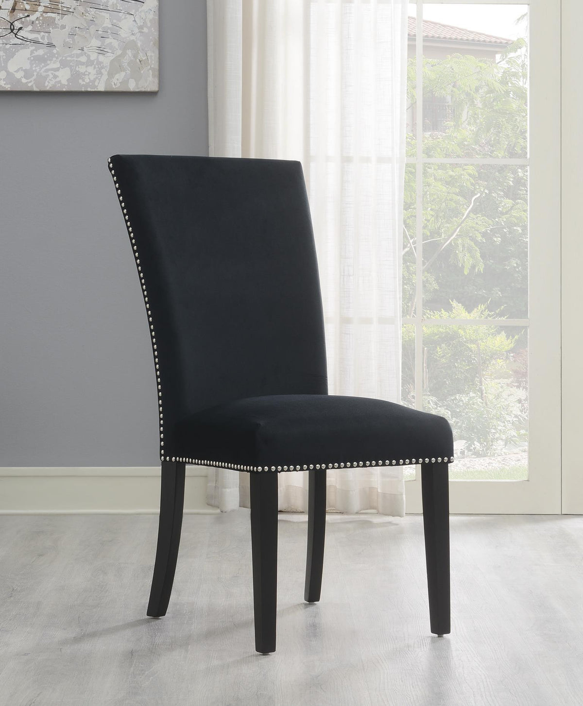 Black Velvet Dining Chair