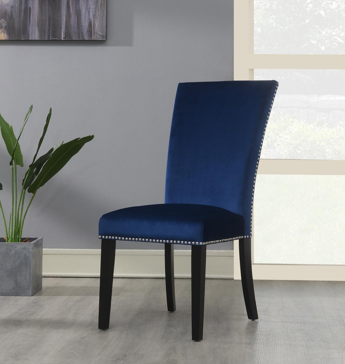 Blue Velvet Dining Chair