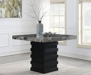 Gray Faux Marble Counter Table