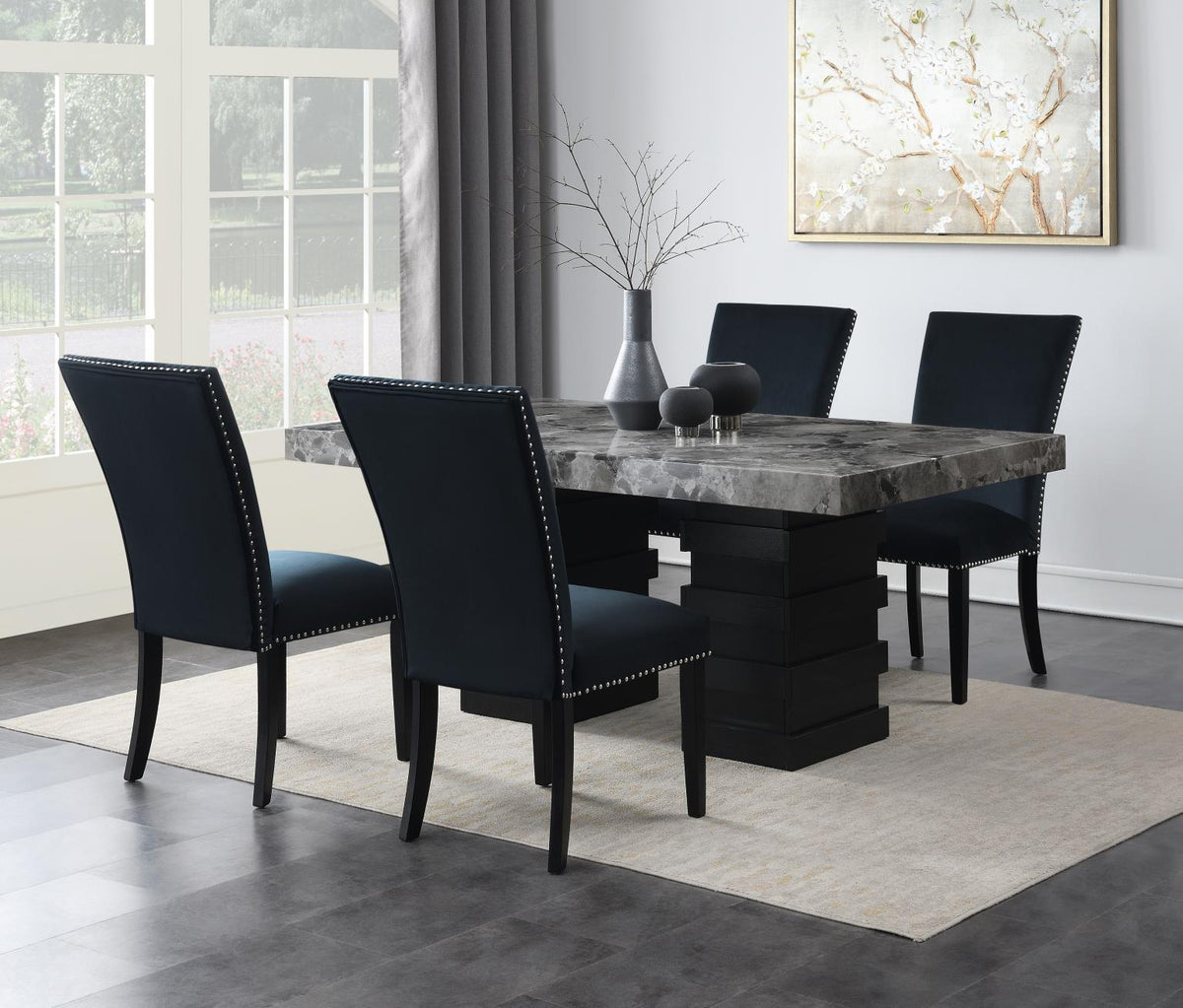 5-Piece Dining Set Black D137