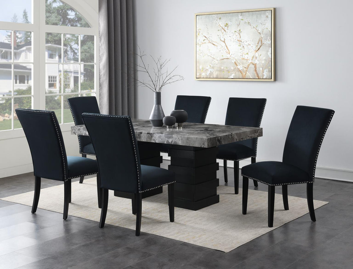 7-Piece Dining Set Black D137