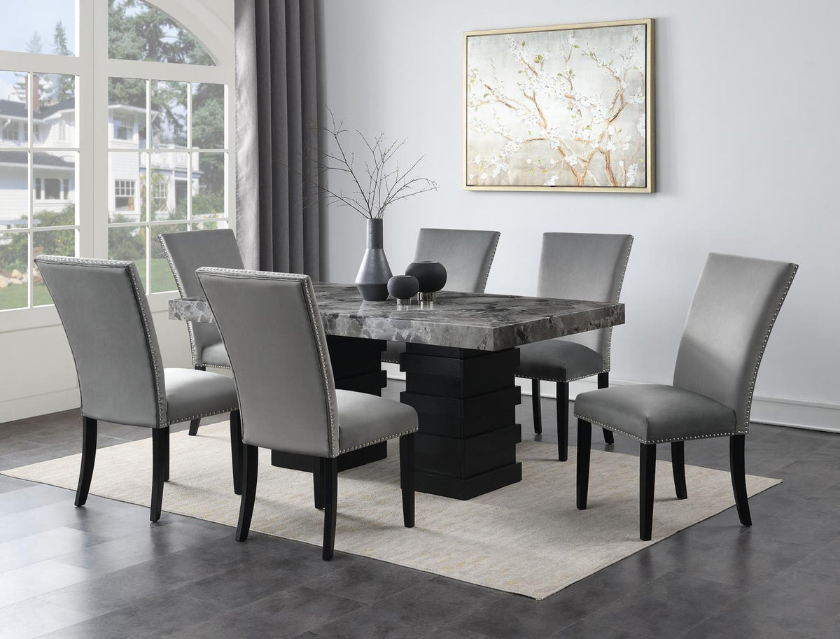 7-Piece Dining Set Gray D137