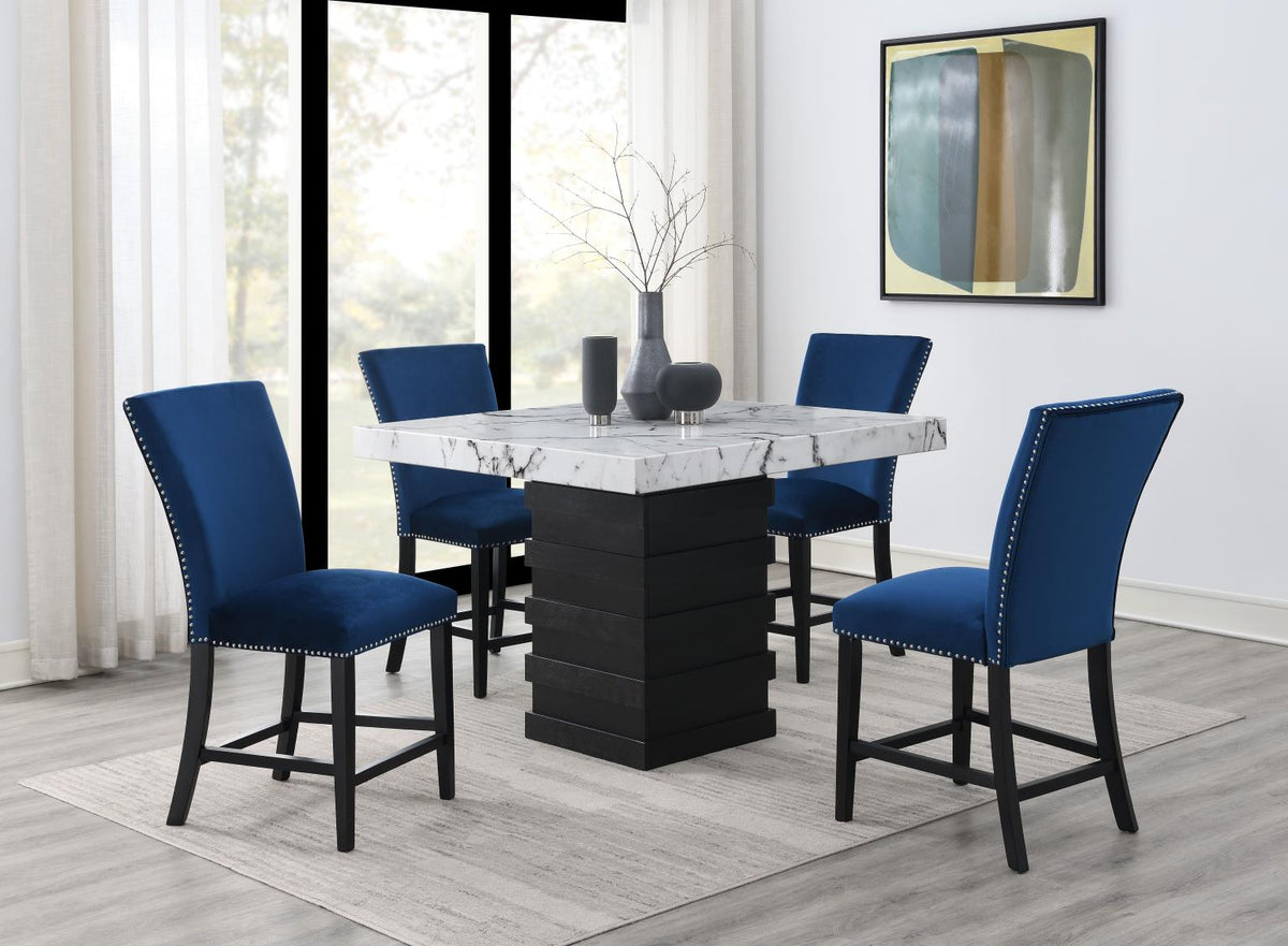 5-Piece Dining Set Blue D138