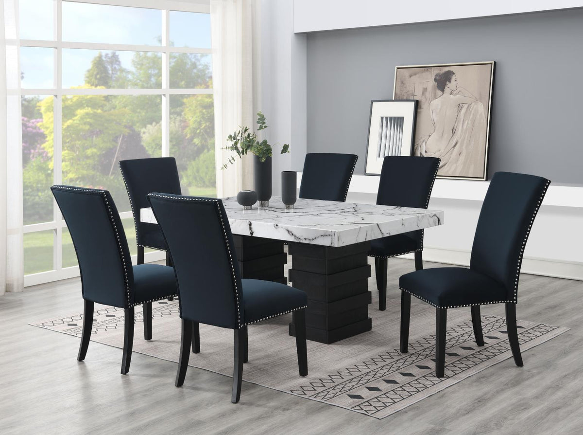 7-Piece Dining Set Black D139