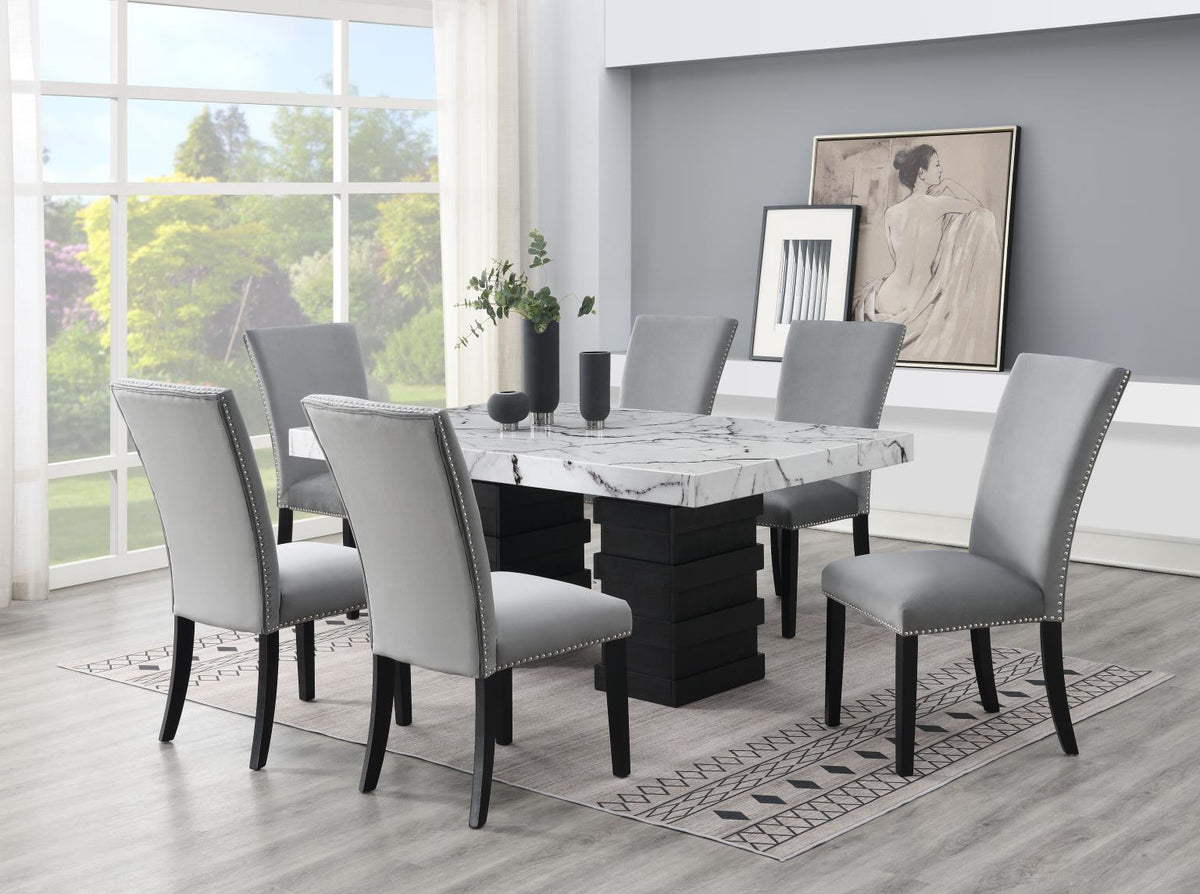 7-Piece Dining Set Gray D139