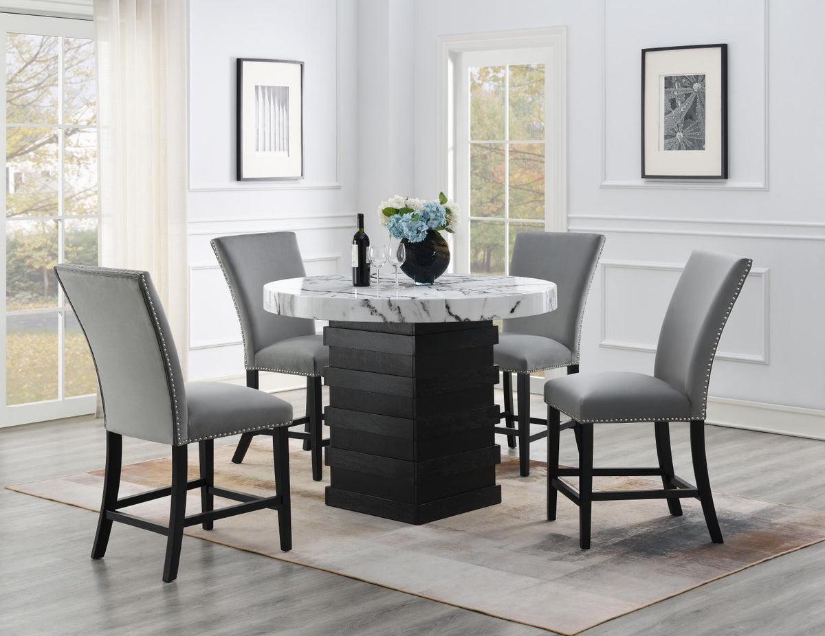 5-Piece Dining Set Gray D141