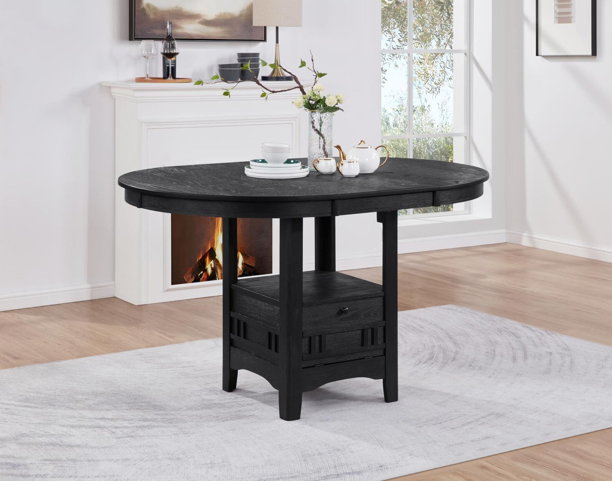 Black Counter Height Extension 5-Piece Dining Set