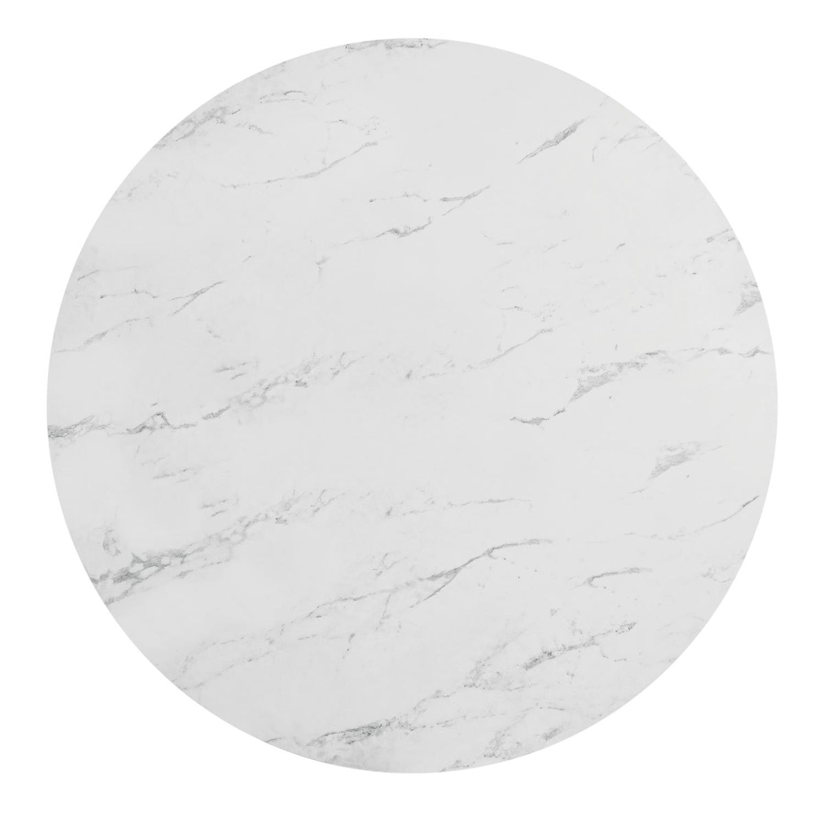 Black/White Top Melamine Round 5-Piece Dining Set