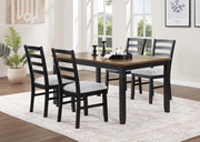 Black 5-Piece Dining Set D198
