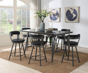 7-Piece Dining Set Black D208