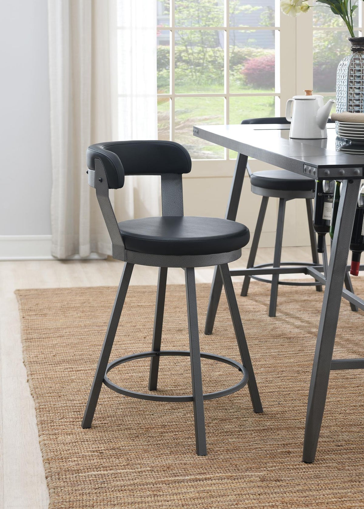 Black Counter Height 5-Piece Dining Set