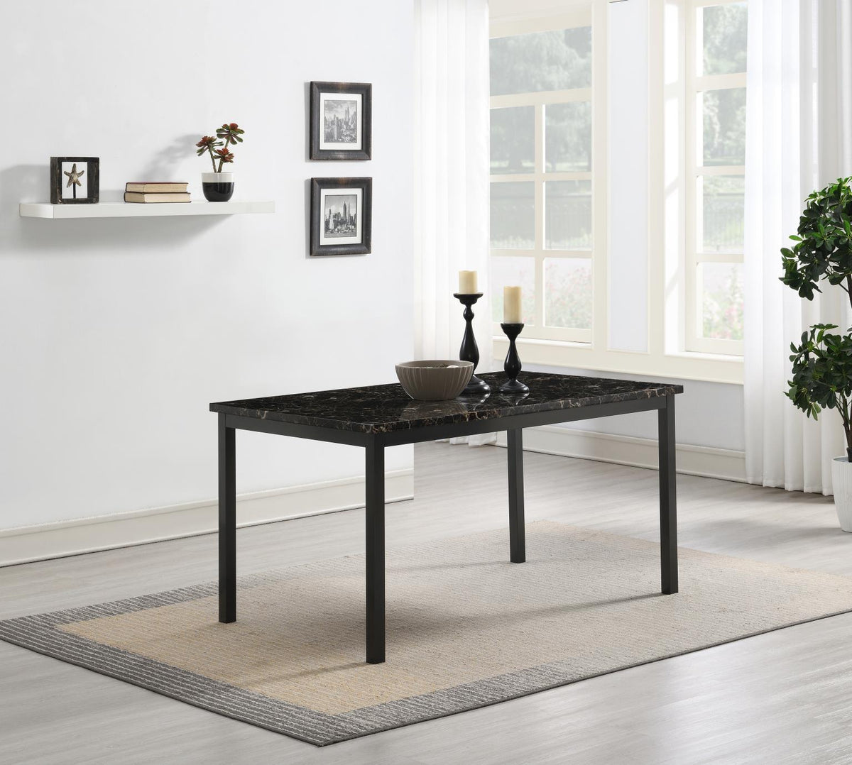 Dining Table Faux Marble
