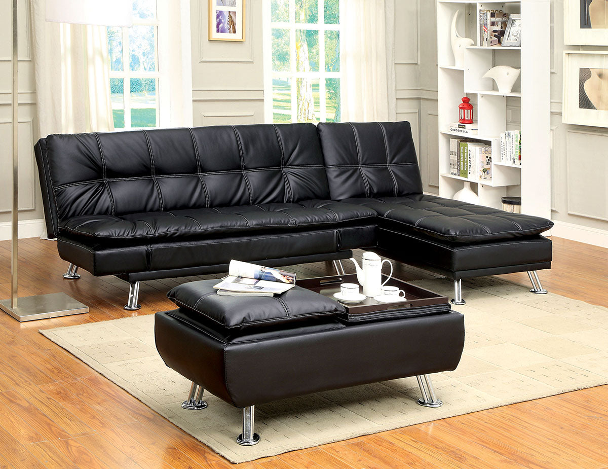 Hauser II Chaise - Black/Chrome