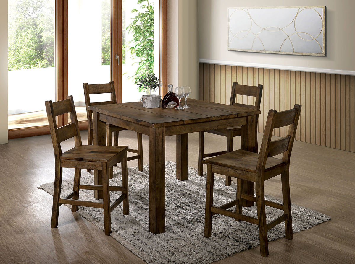 Kristen II Counter Ht. Side Chair - Rustic Oak