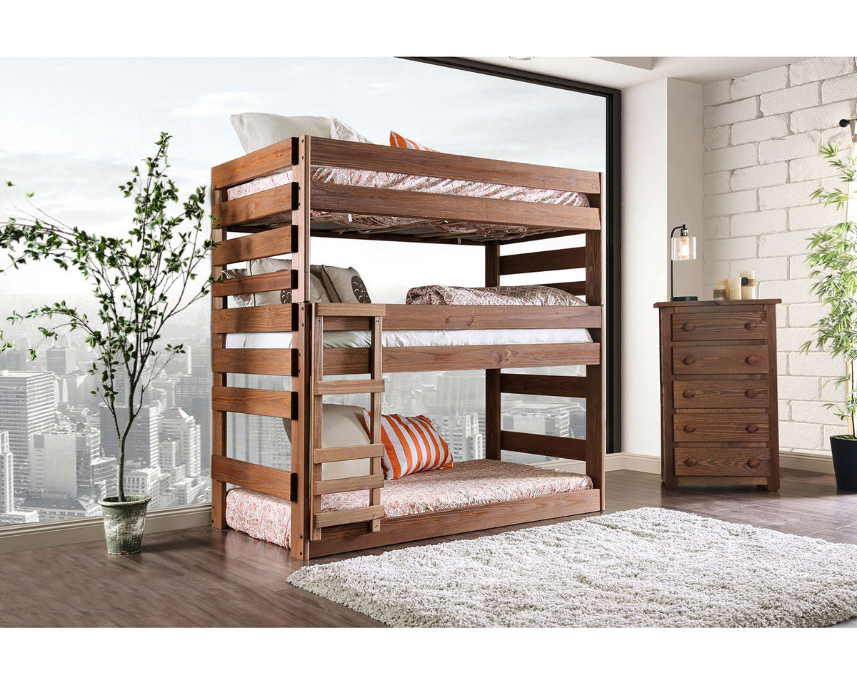 Pollyanna Triple Decker Bed - Mahogany