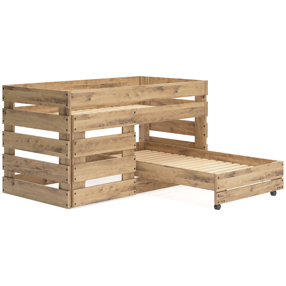 Larstin Twin Loft Caster Bed