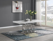 Stainless Steel Rectangular Dining Table Base Only