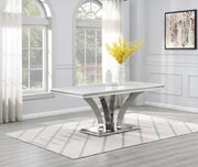 Stainless Steel Rectangular Dining Table Base Only