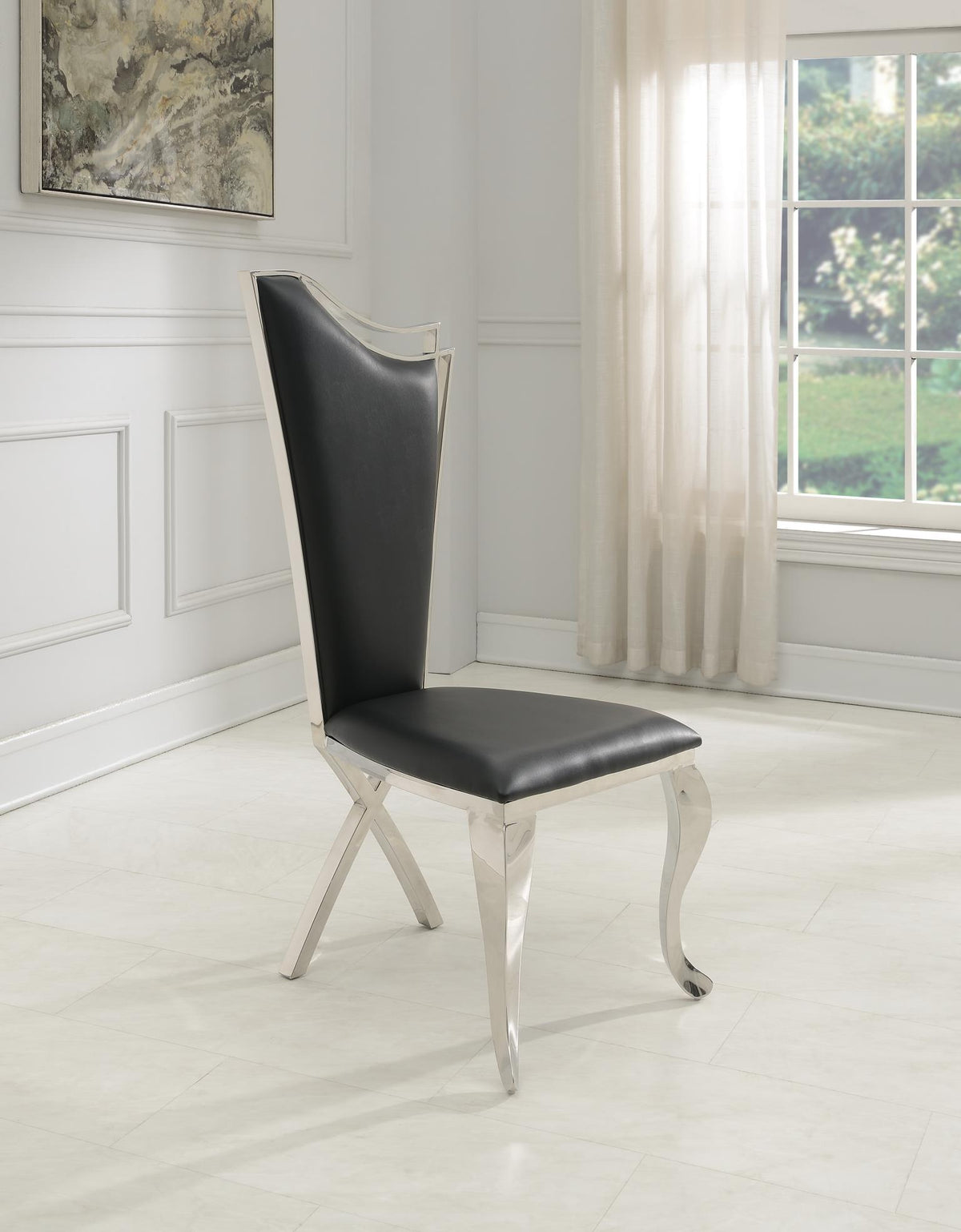 Black PU Dining Chair