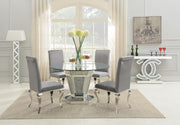 5-Piece Dining Set Velvet Gry G100