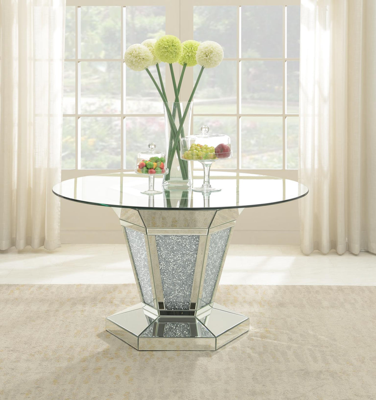 5-Piece Dining Set Velvet Blk G100