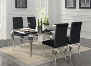 5-Piece Dining Set Velvet Blk G106