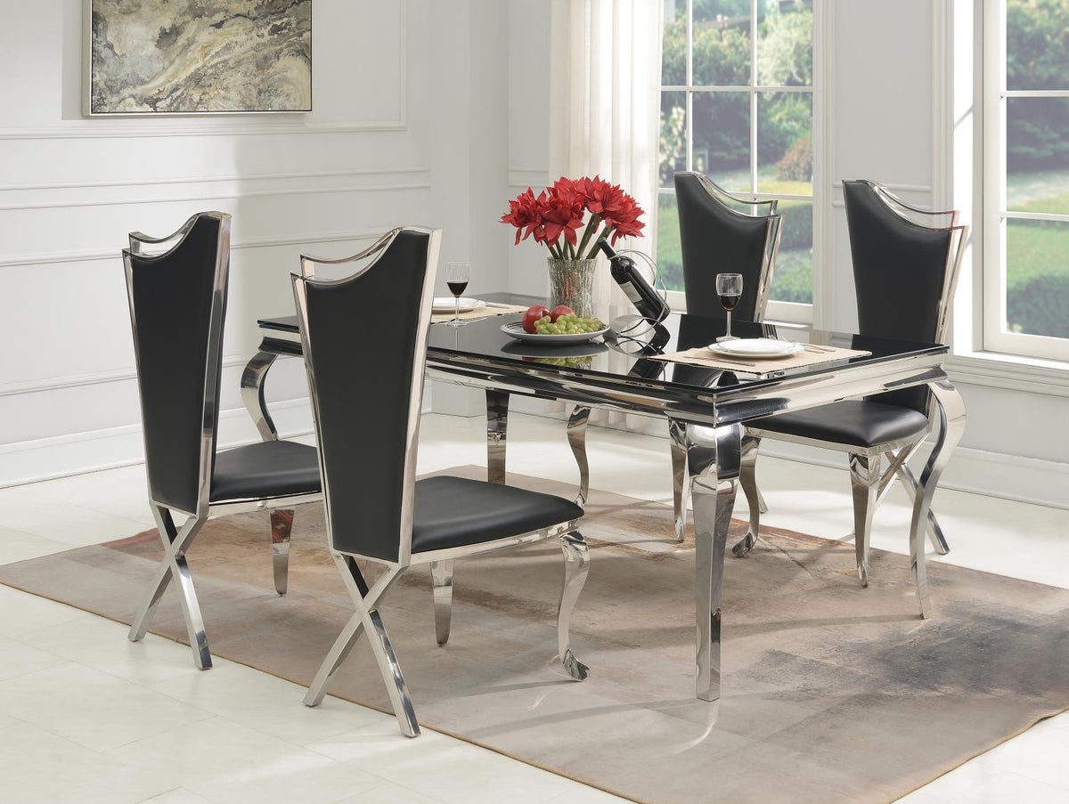 5-Piece Dining Set Leather G106