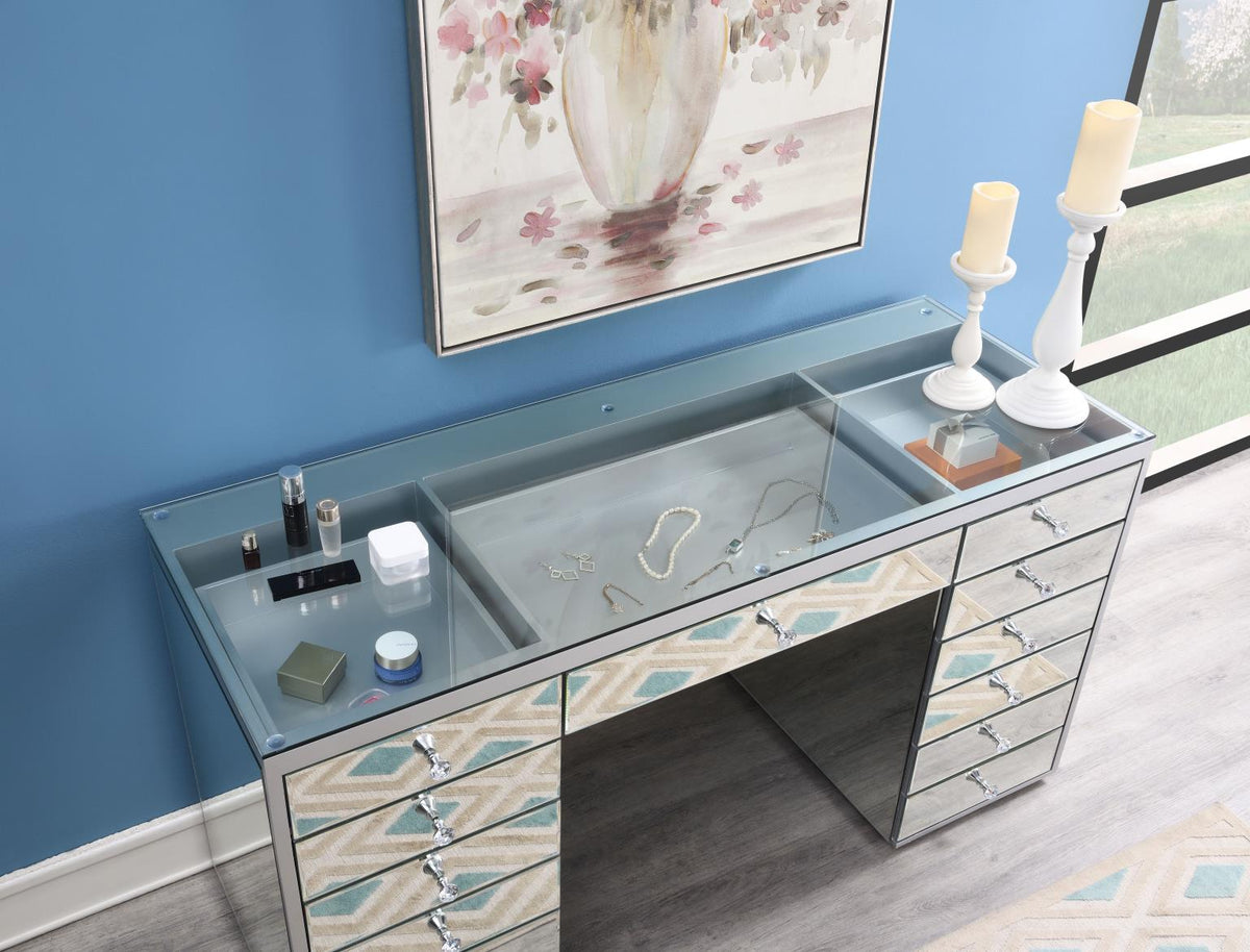 Glamour Vanity Set (Dresser + Mirror Bluetooth Speaker With Lights)