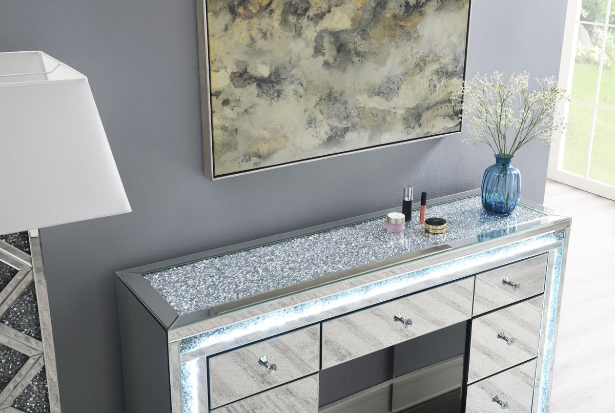 Glamour Vanity Set (Dresser + Mirror Bluetooth Speaker With Lights)