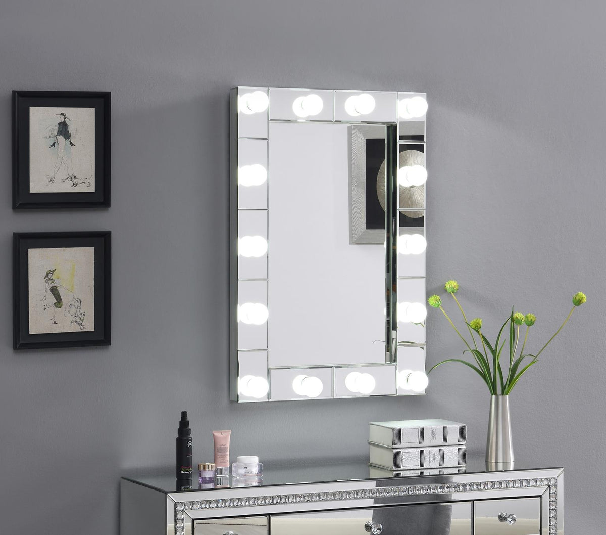 Glamour LED Wall Decor Mirror
