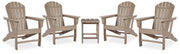 Sundown Treasure 4 Adirondack Chairs and Outdoor End Table