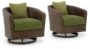 Horizon Hall Outdoor Swivel Lounge Chair with Cushion